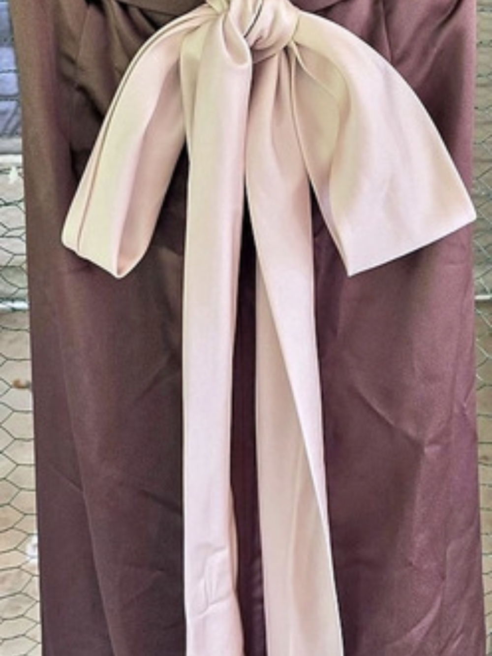 DaVinci Draped Maxi Dress in Brown & Beige Size W18 Like New